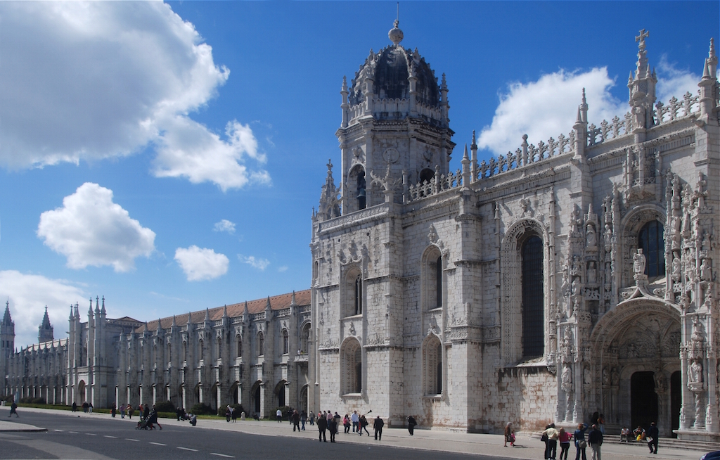 Le monastère des Hiéronymites, Jeronimos en portugais, dans le quartier de Belem à l'ouest de Lisbonne