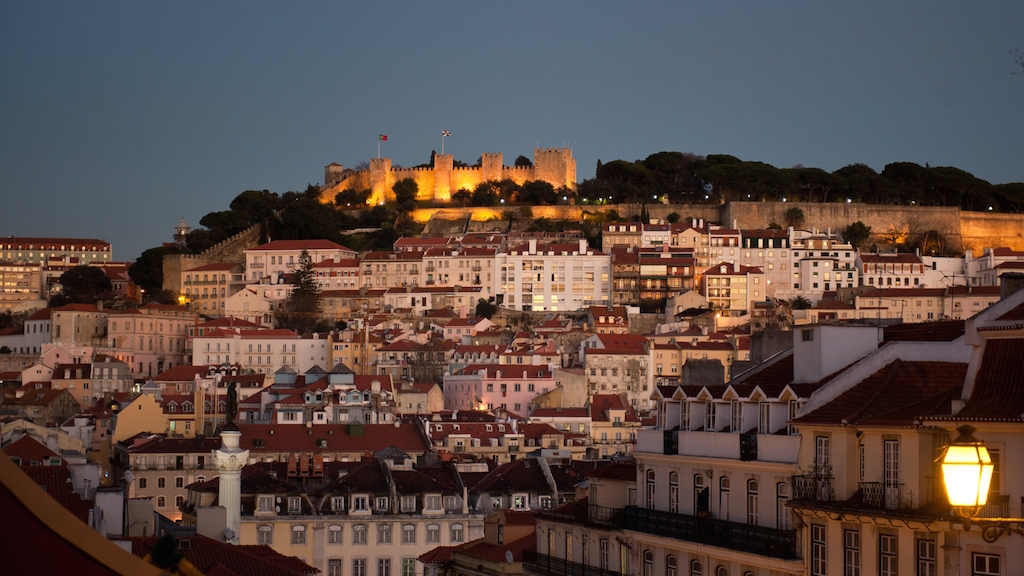 Lisbonne, les hauteurs du centre historique et le chateau St Georges