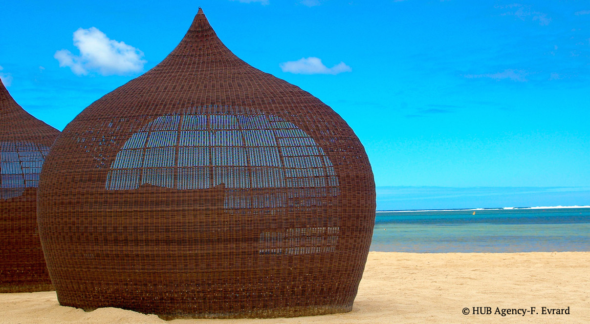 Ile Maurice plage sable blanc Bar lounge Belombre Hotel