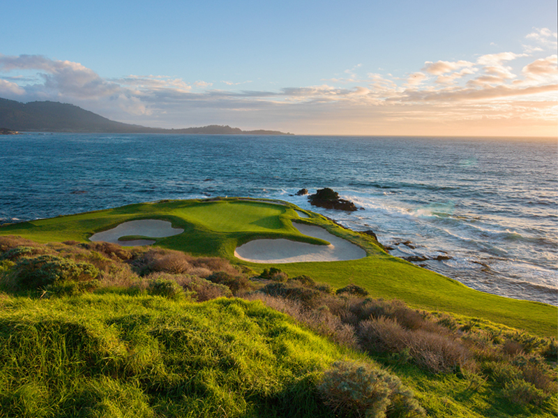 ﻿Golf Pebble beach California USA Etats-Unis hole 7